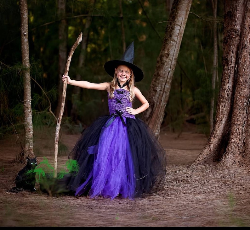 Girls Full Length Witch Costume image 4