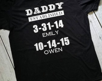 Personalized Dad Shirt, Custom Dad Tee, Fathers Day Shirt, Best Dad Shirt, Dad Shirt, Fathers Day Gift, Worlds best dad, new dad shirt