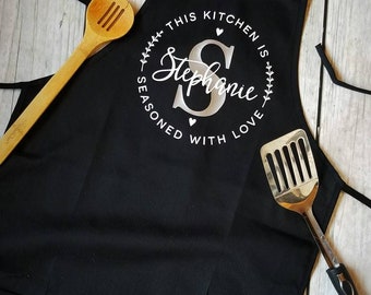 Three Pocket Adult custom personalized kitchen apron