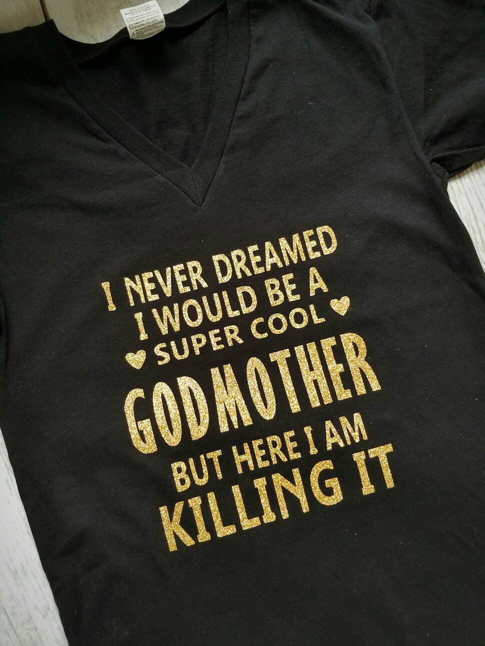 Godmother TShirt / Cool Godmother Shirt / Aunt Gift / God Etsy