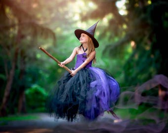 Girls Full Length Witch Costume