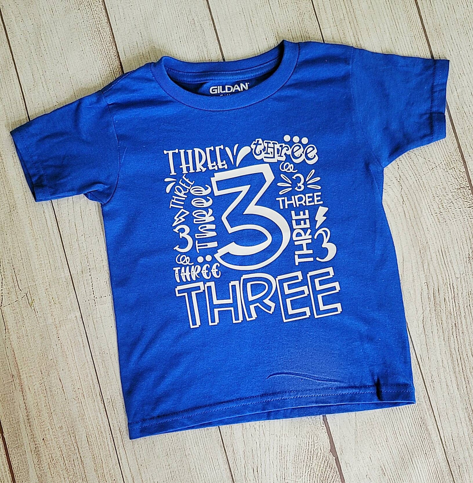 3. Geburtstagsshirt 3. Geburtstag Tshirt 3 Typografie Shirt  Etsy