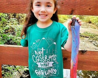 Not All Classrooms have Four Walls, Homeschooler Tee Shirt, Homeschooled Shirt, Homeschool T-Shirt, Worldschooling, Roadschooling