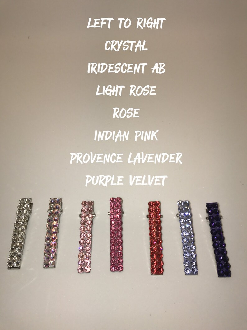Swarovski Crystal Bling Alligator Hair Barrette Clips. Choose Etsy