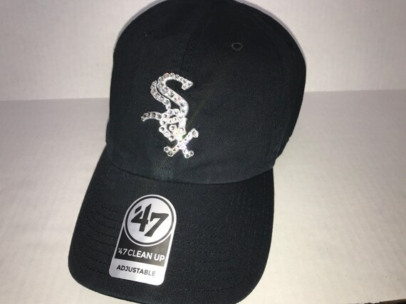 Swarovski Crystal Bling Chicago White Sox Adjustable Hat - Etsy display picture 1