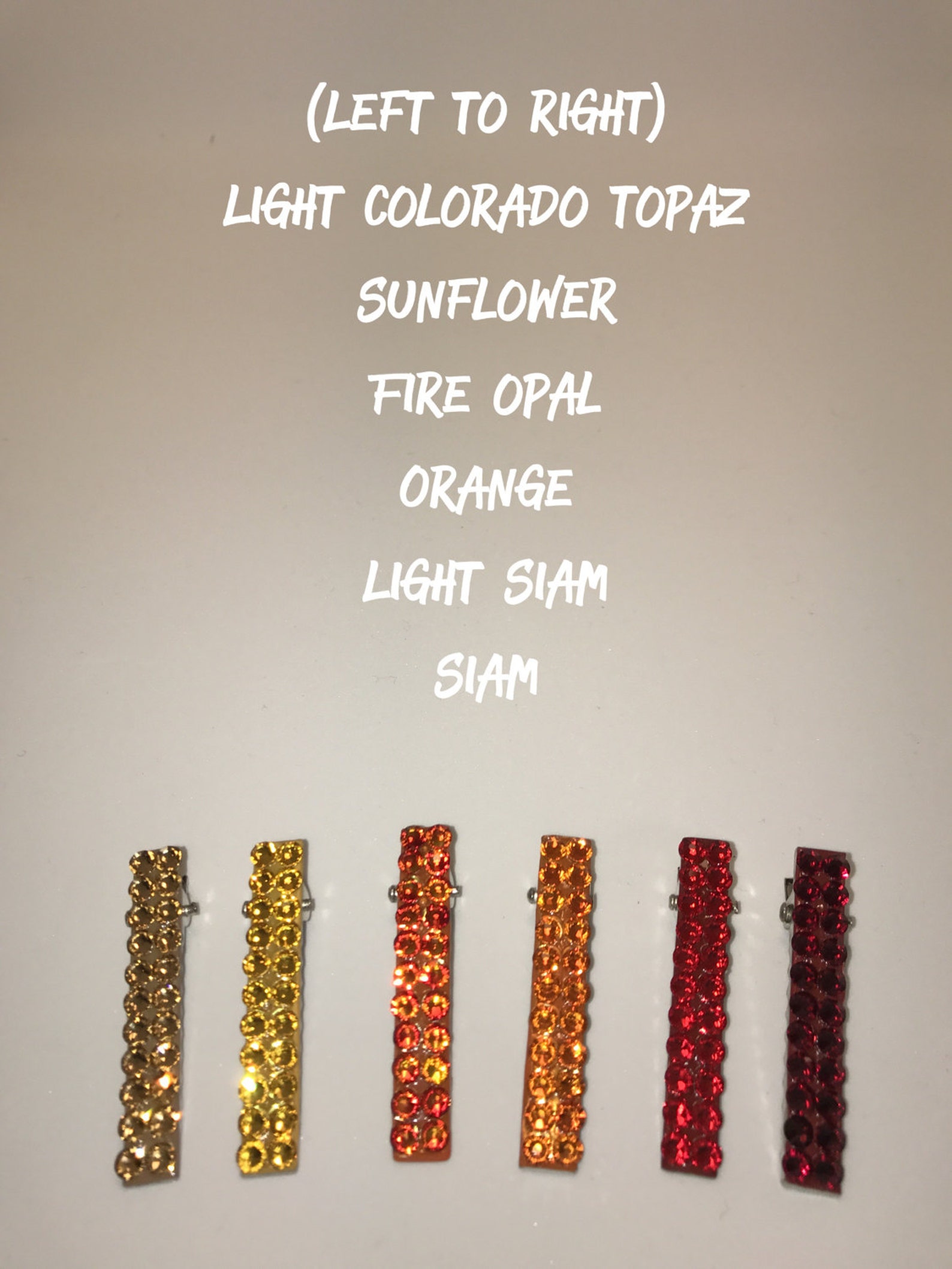 Swarovski Crystal Bling Alligator Hair Barrette Clips. Choose Etsy