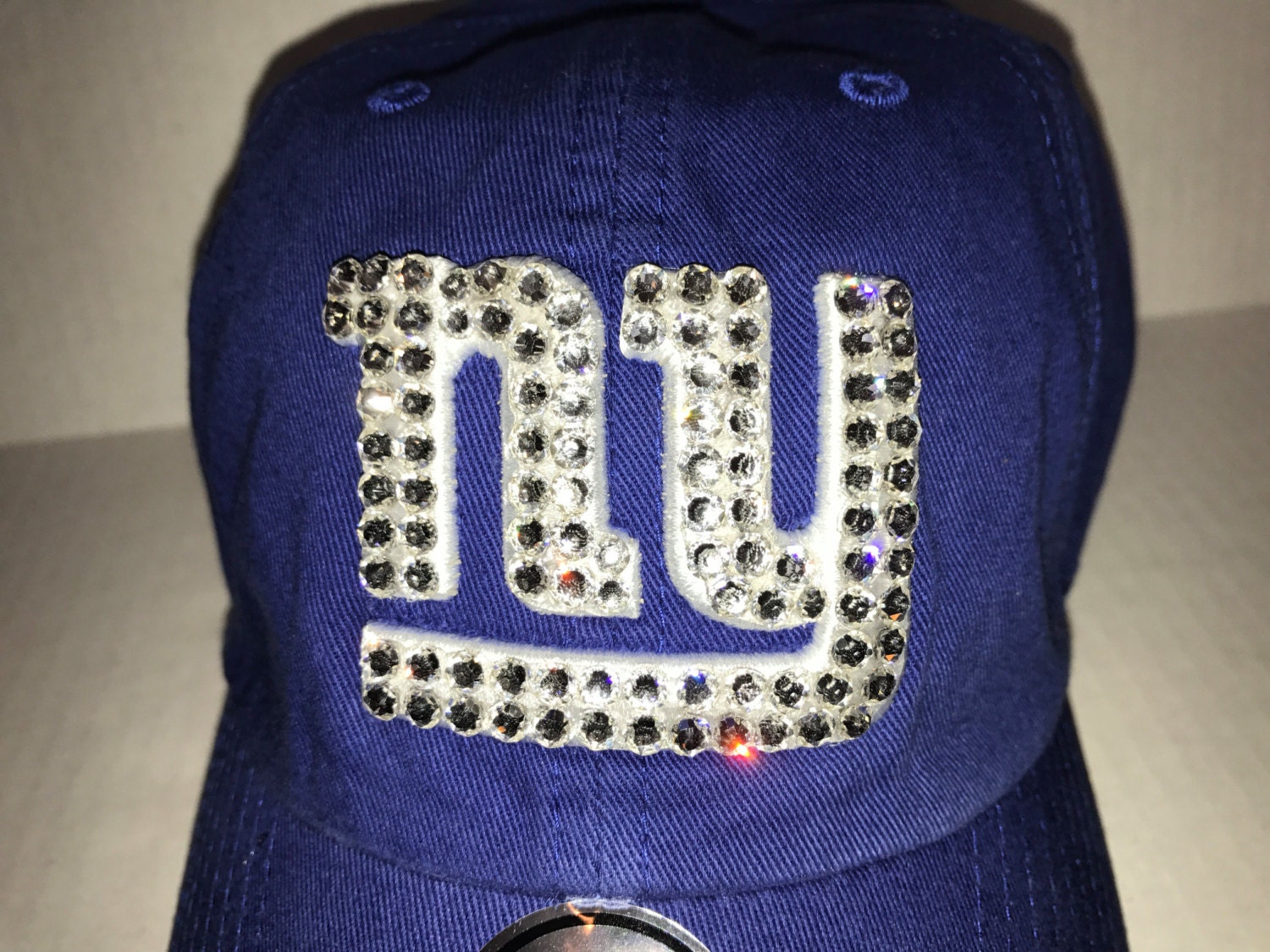 New NY Giants Bling Hat with Swarovski Crystal. NFL SWAROVSKI CRYSTAL GIANTS HELMET, Bling helmet, crystal  main image 2