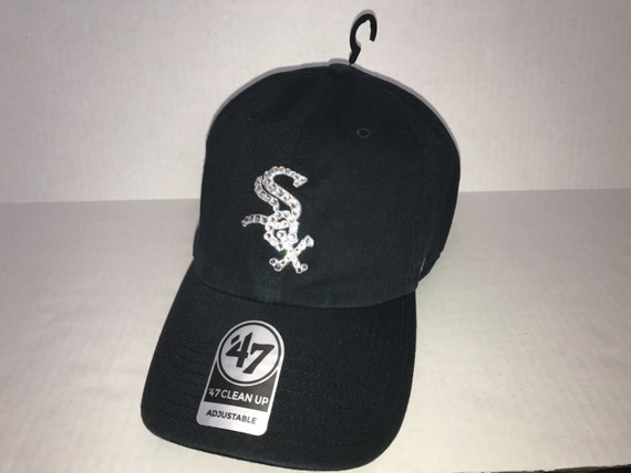 Swarovski Crystal Bling Chicago White Sox Adjustable Hat - Etsy display picture 3