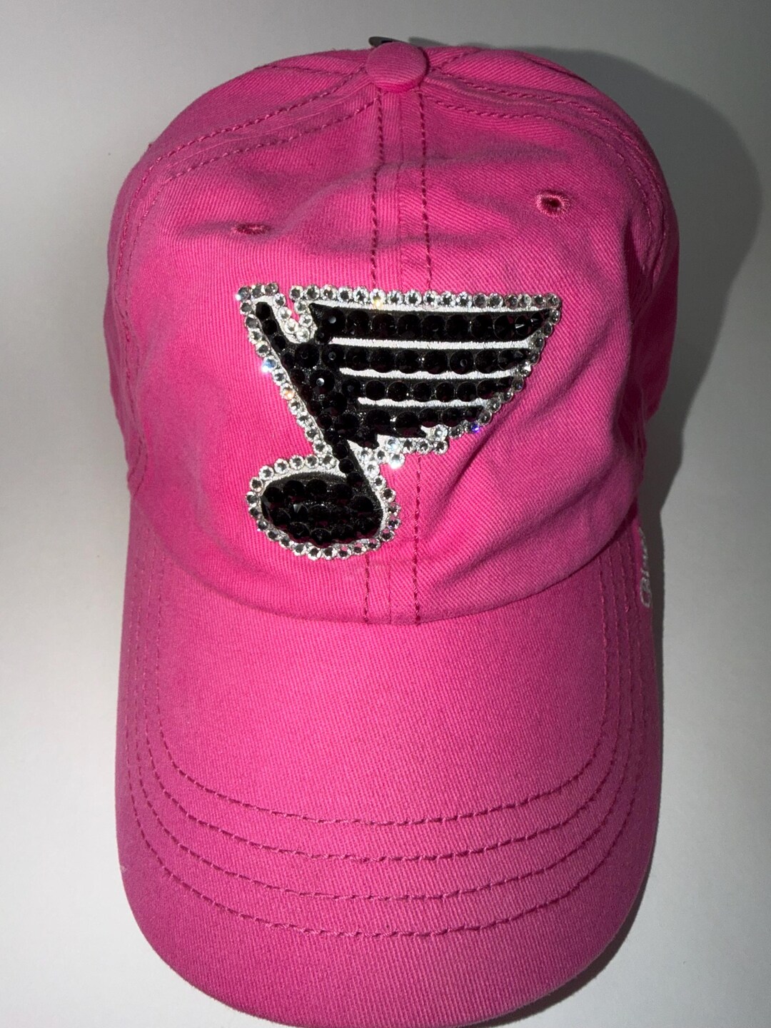 Pink St. Louis Swarovski Crystal Bling Pink St. Louis Blues Adjustable Hat - Etsy