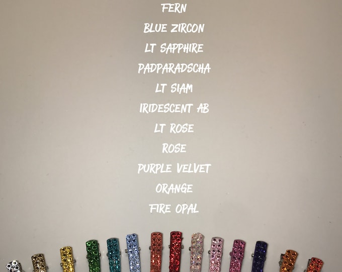 Swarovski Crystal Bling Alligator Hair Barrette Clips. Choose Etsy