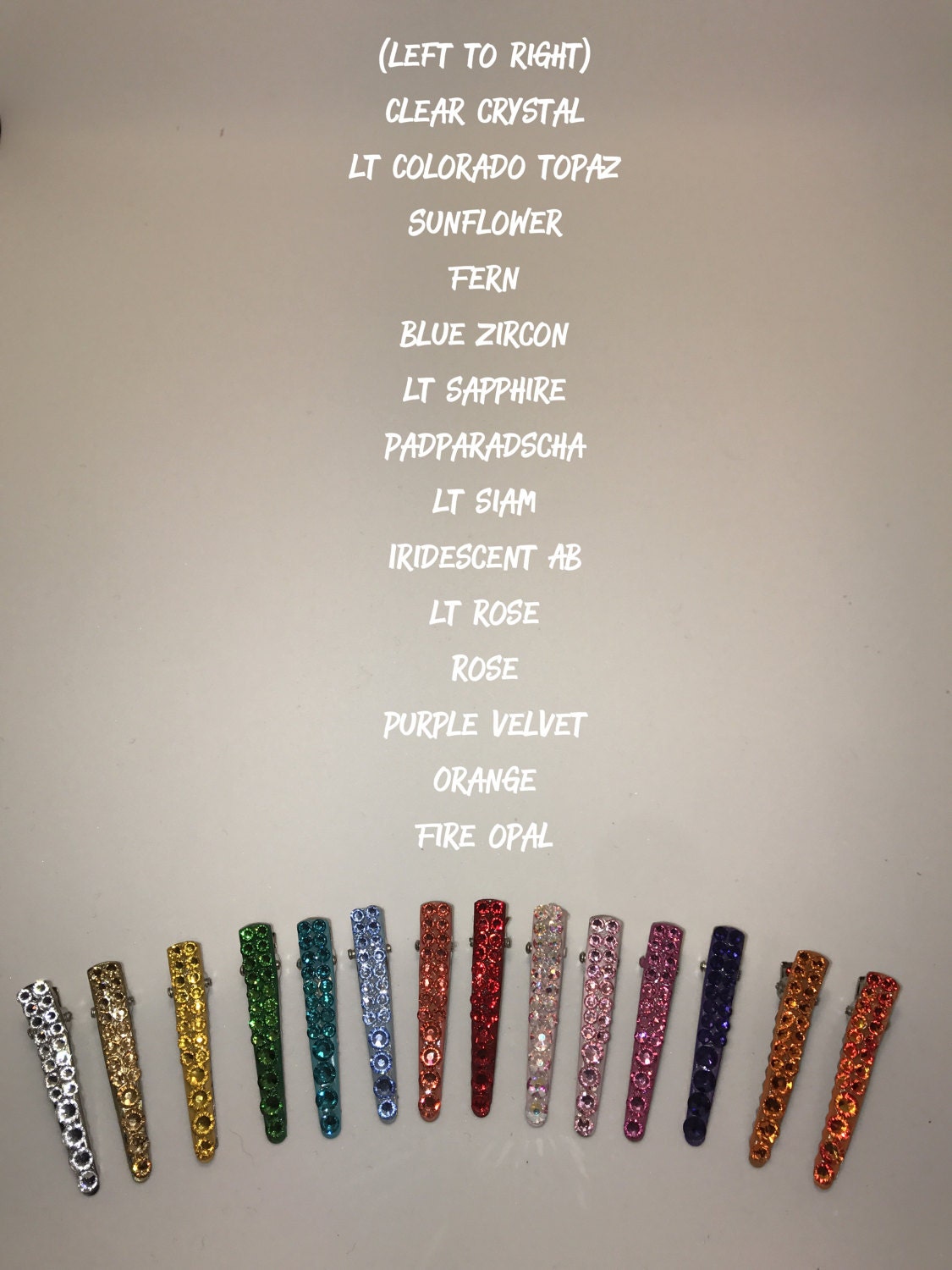 Swarovski crystal bling alligator hair barrette clips. Choose Etsy