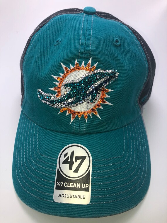 Swarovski Crystal Bling Miami Dolphins Adjustable Hat - Etsy