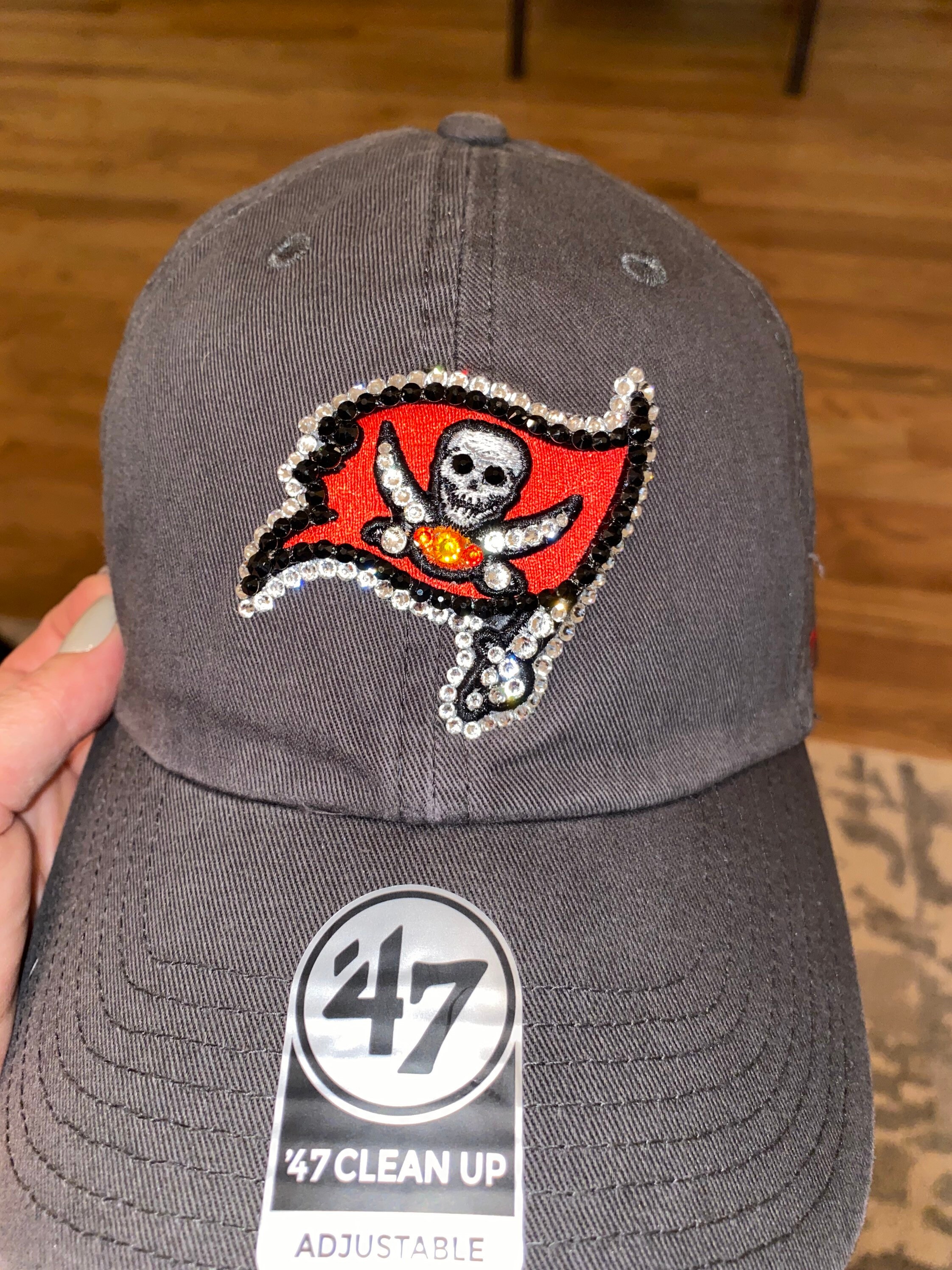 Swarovski Crystal Bling Tampa Bay Buccaneers Adjustable Hat 