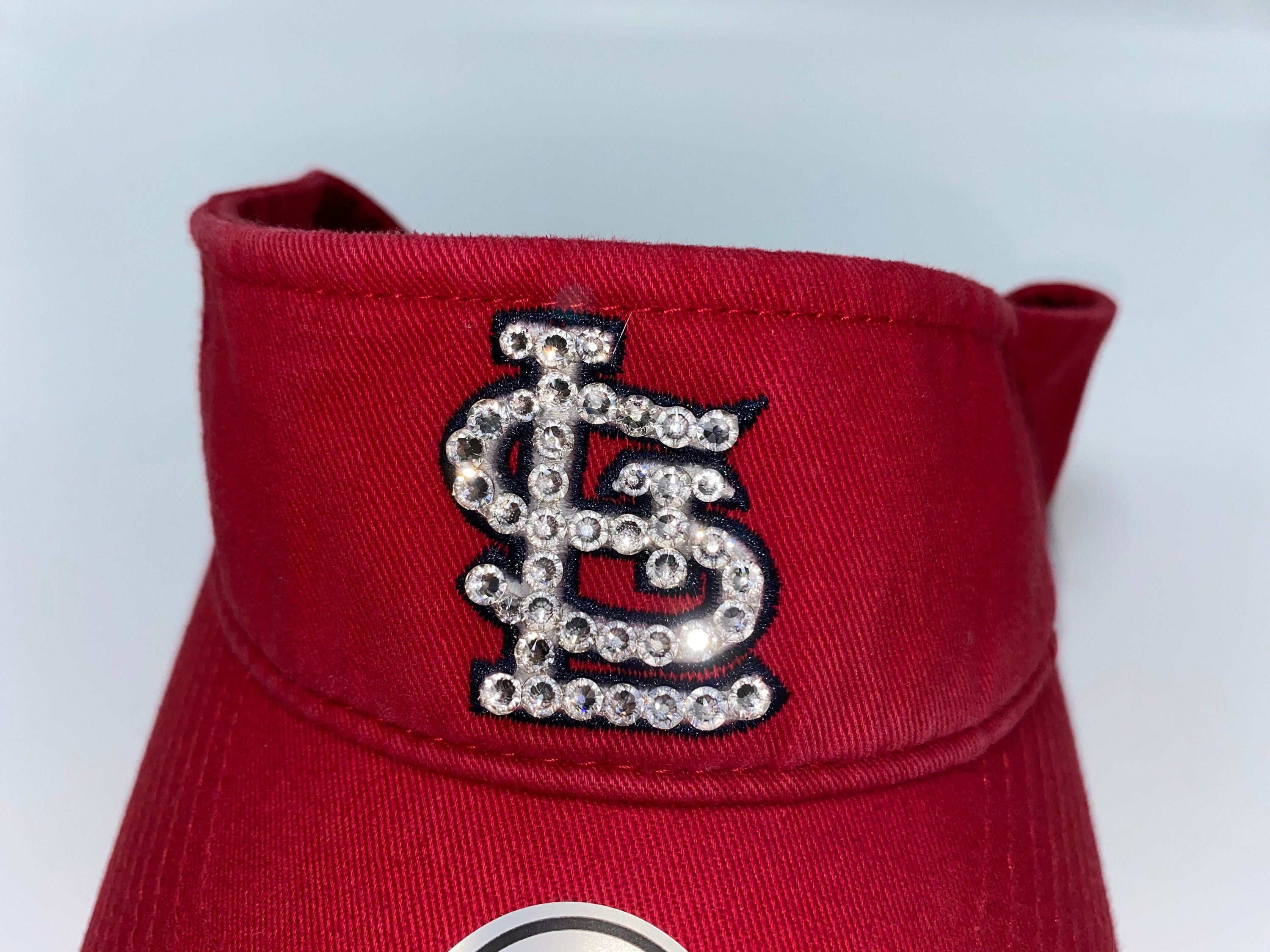 Red STL Cardinals Pride Bling Hat Austrian Crystal Hats 