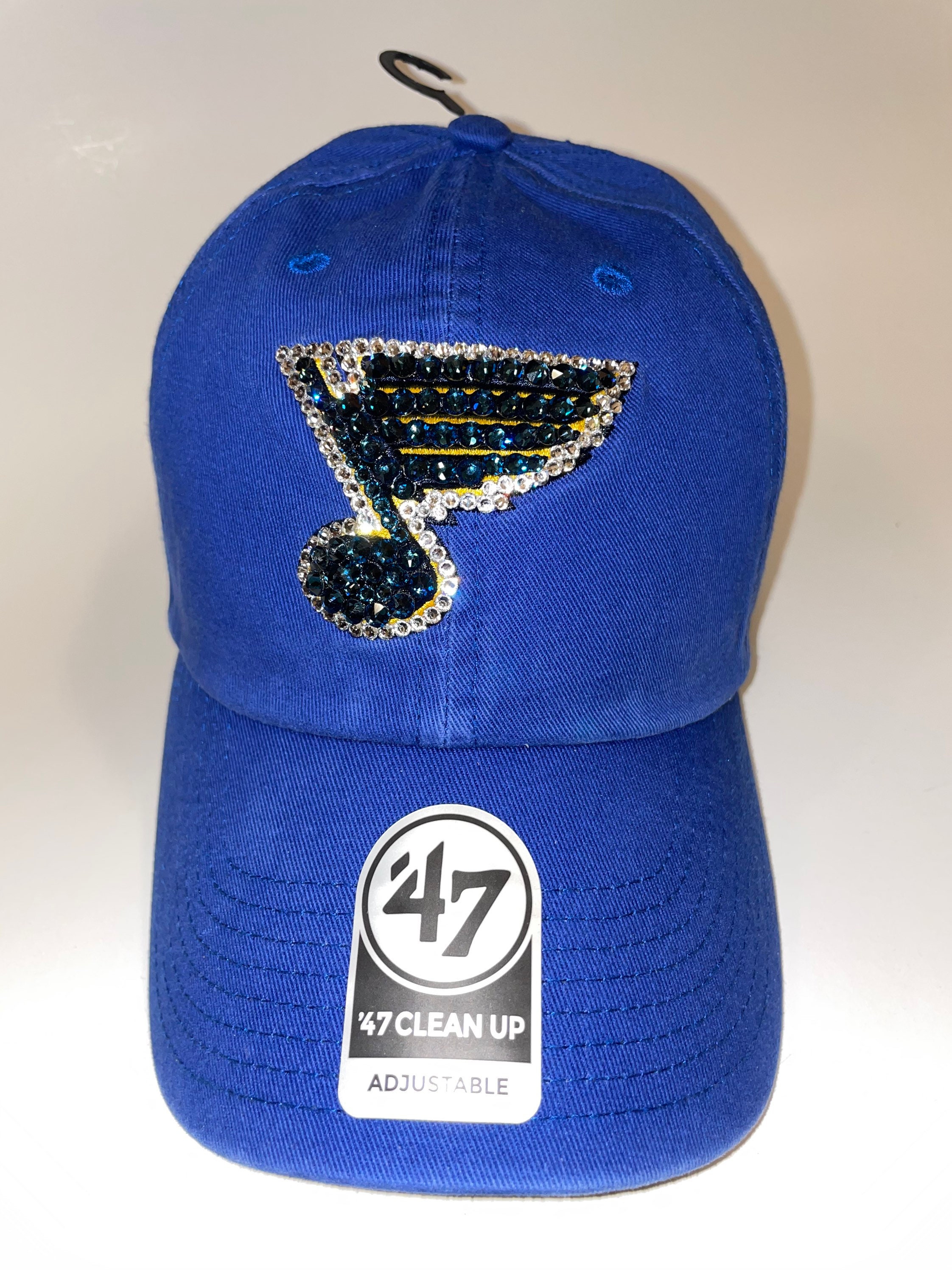Swarovski crystal bling St. Louis Blues adjustable hat | Etsy
