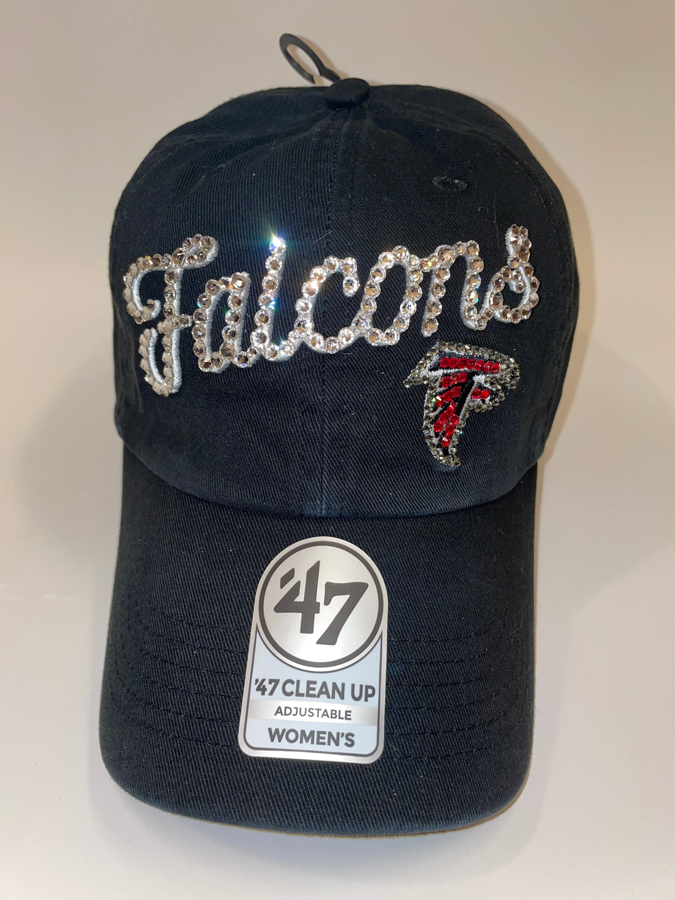 Swarovski Crystal Bling Atlanta Falcons Adjustable Hat - Etsy display picture 3