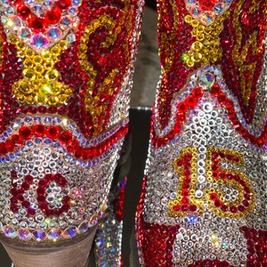 Swarovski crystal bling custom cowboy boots size 7.5