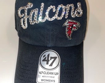 Swarovski crystal bling Atlanta Falcons adjustable hat