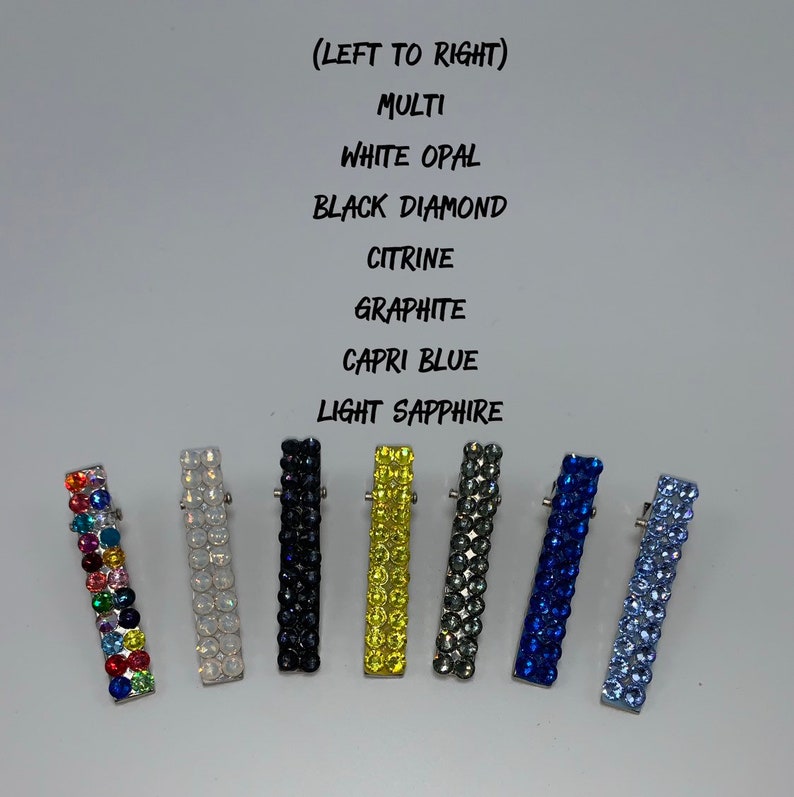 Swarovski Crystal Bling Alligator Hair Barrette Clips. Choose Etsy