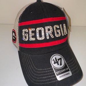 Swarovski crystal bling Georgia Bulldogs adjustable hat