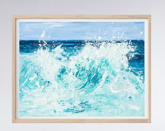 Ocean Art Print, Coastal Wall Art, Seascape Painting by Katie Jobling