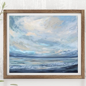 海のアクリル画アートプリント、海の景色の海のウォールアート