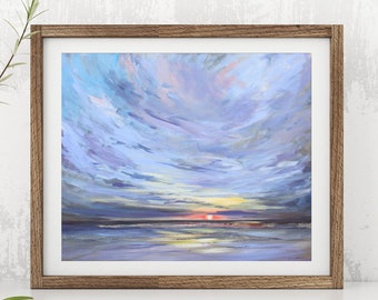 Ocean Print, Seascape Painting Art 'A New Day' by Katie Jobling