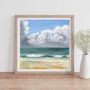 Ocean Painting Art Print, Seascape Wall Art by Katie Jobling