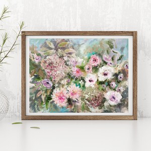 Floral Print, Botanical Wall Art, Flower Painting by Katie Jobling