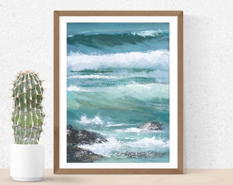 Coastal Print, Seascape Wall Art, Ocean Art Print by Katie Jobling