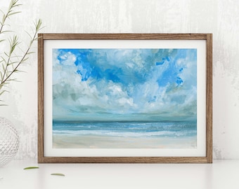 Ocean Art Print, Wall Art Seascape Painting, Ocean Print, Ocean-Inspired Artwork