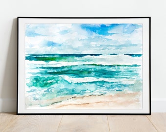 Ocean Print, Sea Wall Art, Seascape Art Print in the UK, Ocean Wall Art, Nautical Painting