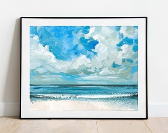 Sea Print, Coastal Wall Art, Ocean Painting, Coastal Art Print