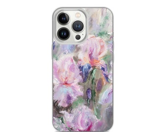 Iris iPhone Fall, Blume iPhone Fall, botanische Malerei Fall, iPhone 13, iPhone 12 Pro Max, iPhone 13 Mini, iPhone 11 Pro Max Fall