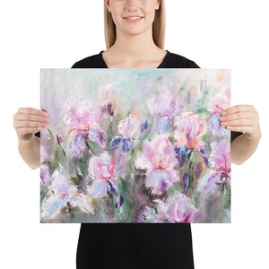 Iris Print, Floral Wall Art, Flower Print by Katie Jobling image 3