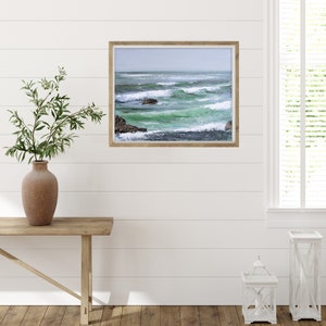 Ocean Print, Seascape Painting, Coastal Wall Art by Katie Jobling image 2