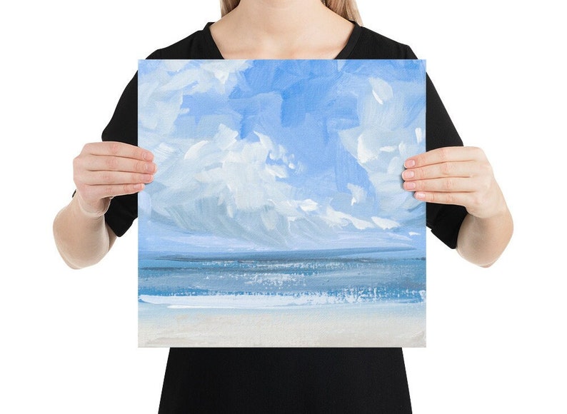 Coastal Art Print, Seascape Painting, Impressionist Wall Art, Sea Art image 3