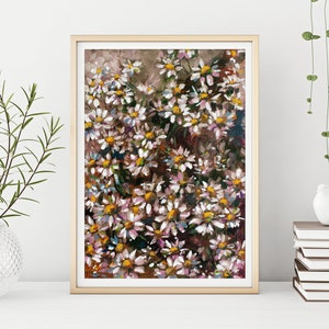 Daisy Print, Flower Wall Art, Botanical Print, Floral Home Decor image 2