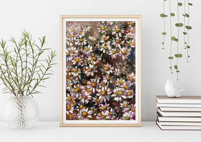 Daisy Print, Flower Wall Art, Botanical Print, Floral Home Decor image 2