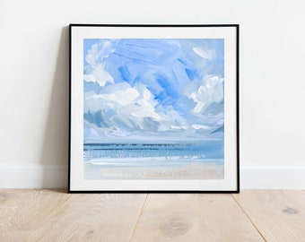 Ocean Art Print, Seascape Wall Art, Coast Print, Sea Painting