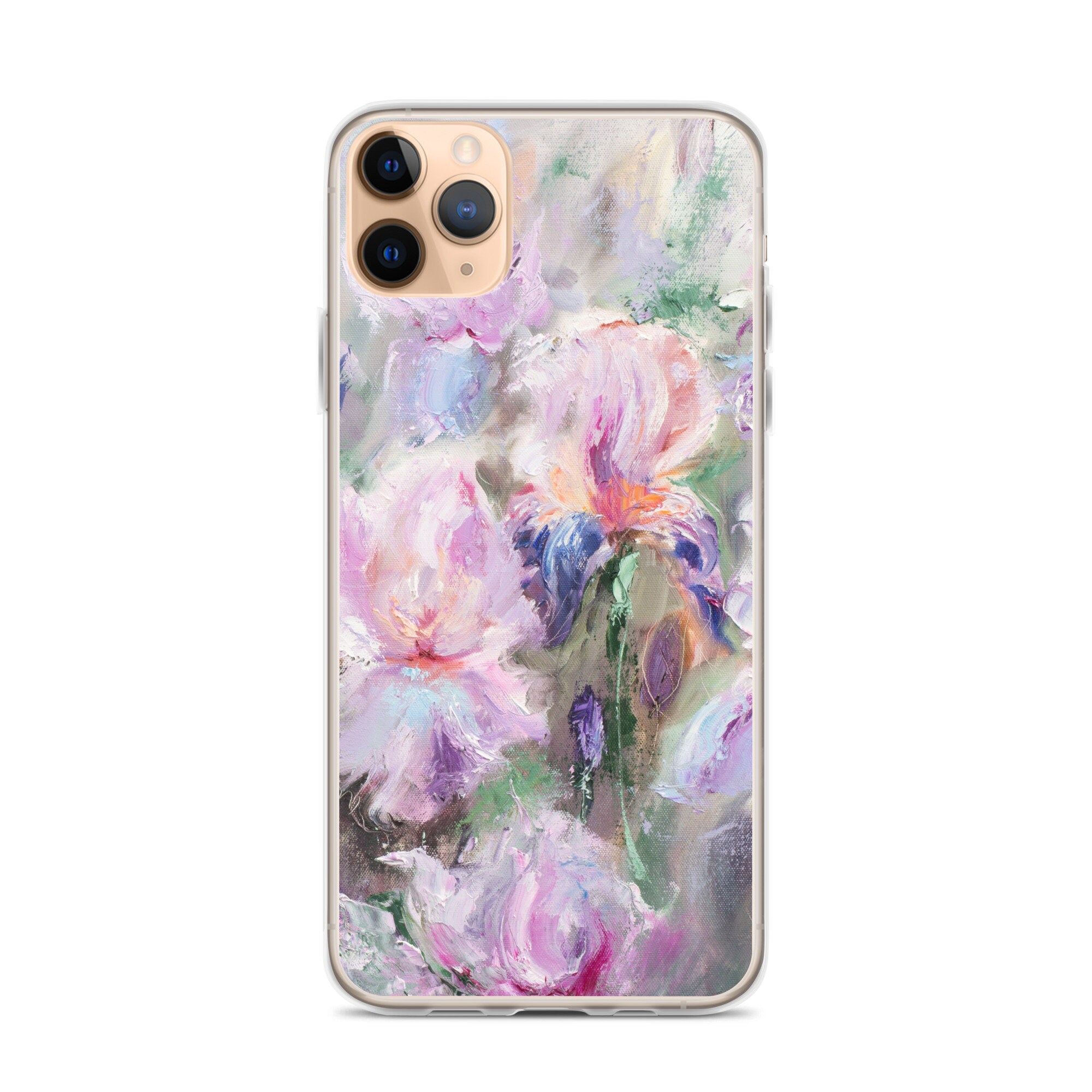 Irises Iphone Case Flower Iphone Case Botanical Painting Etsy
