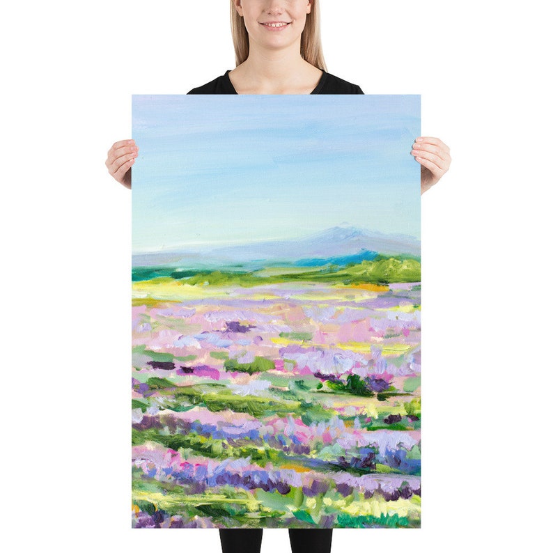 Lavender Fields Print, Landscape Scenery Wall Art, Lavender Decor image 6