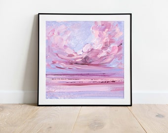 Abstract Seascape, Colorful Art Print, Abstract Sea Wall Art