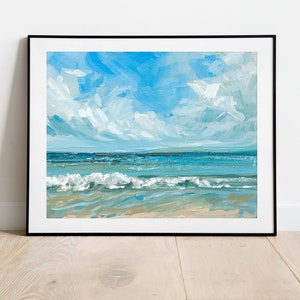 Ocean Art Print, Seascape Wall Art, Coast Print, Sea Painting