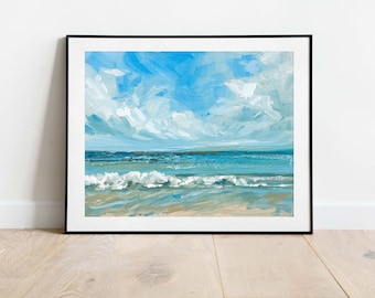 Ocean Art Print, Seascape Wall Art, Coast Print, Sea Painting