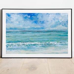 Ocean Art Print, Seascape Wall Art, Coast Print, Pintura de mar