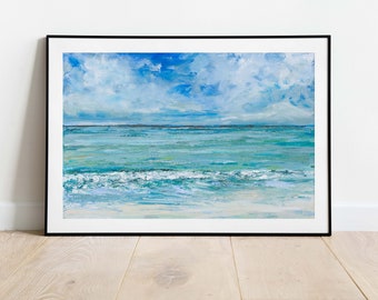 Ocean Art Print, Seascape Wall Art, Coast Print, Sea Painting