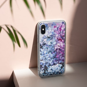 Hydrangea Floral iPhone Case, Flower Phone case, iPhone 13, iPhone 12 Pro Max, iPhone 13 Mini, iPhone 11 Pro Max case, iPhone 7 Plus image 2