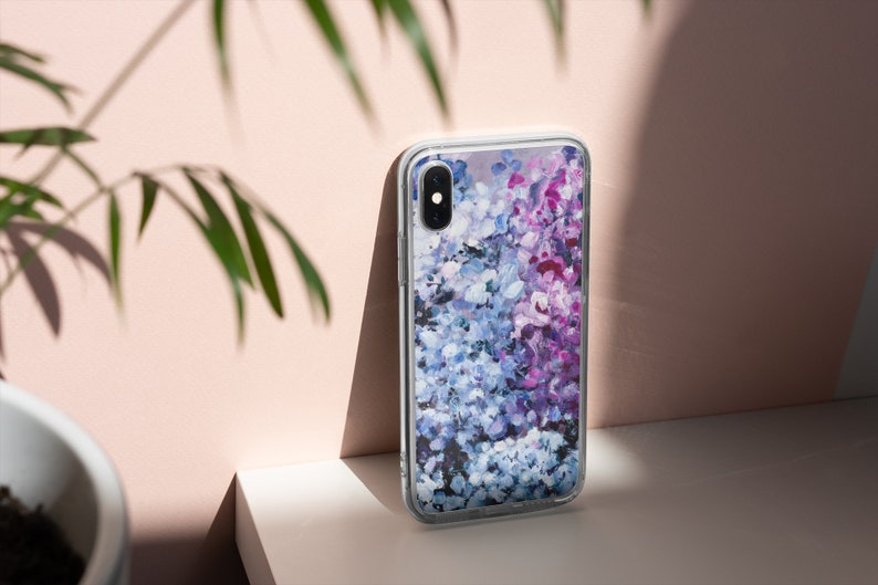 Hydrangea Floral iPhone Case, Flower Phone case, iPhone 13, iPhone 12 Pro Max, iPhone 13 Mini, iPhone 11 Pro Max case, iPhone 7 Plus image 2