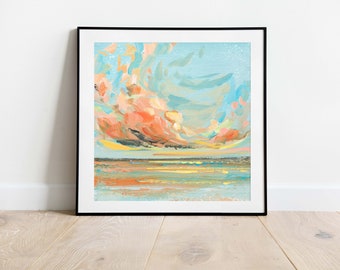 Seascape Art Print, Abstract Ocean Print, Seascape Wall Art, Ocean Art Print